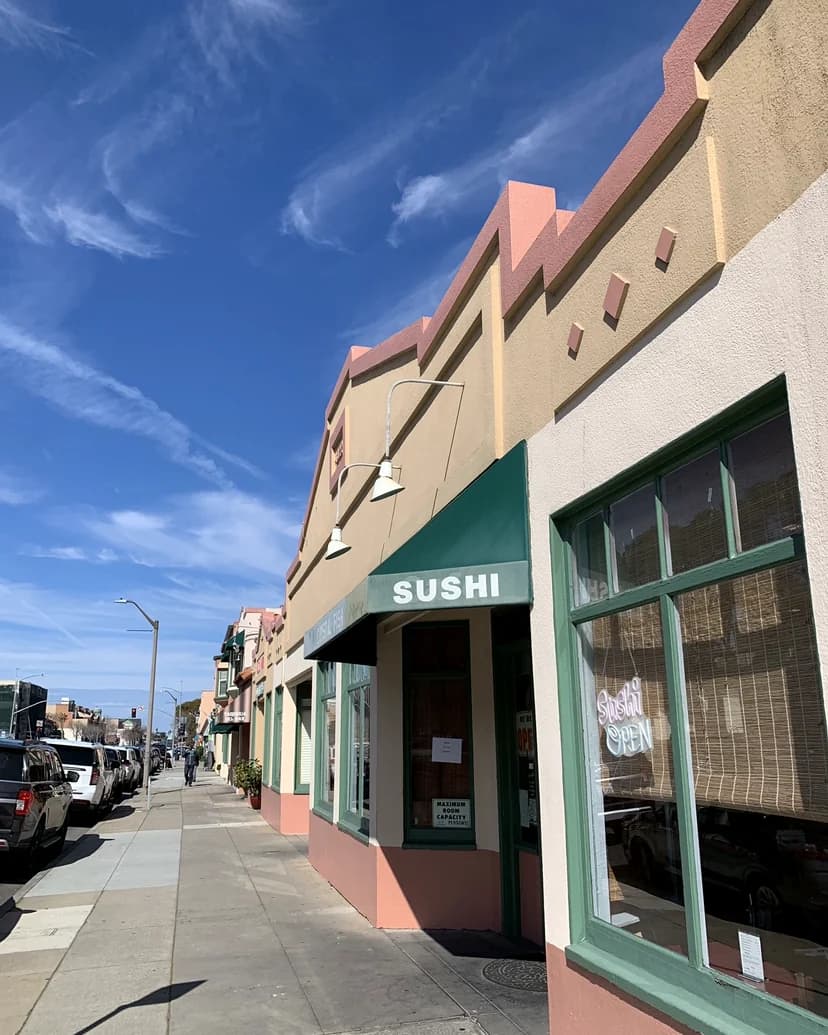 Small-business storefront along a California commercial street