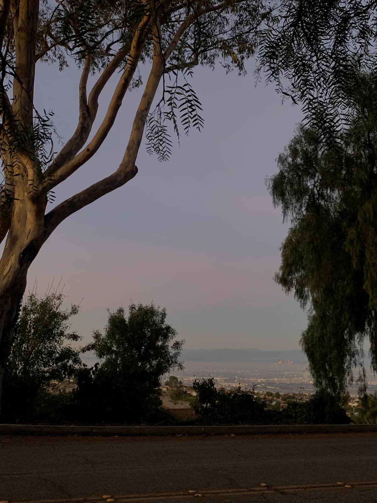 Elevated Southern California view toward downtown Los Angeles